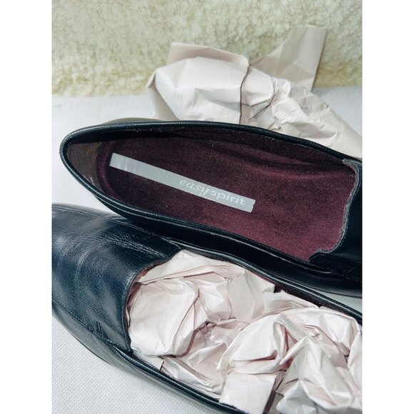 Easy Spirit Womens Leather Slip-On Loafers Black Size 8W - Picture 3 of 5